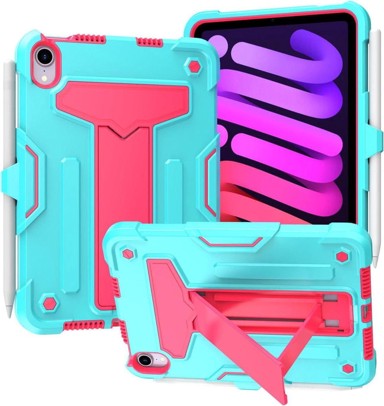 NIKCORP Oklopna maska za iPad Mini 6 8.3" s ugrađenim stalkom i držačem za olovku trodijelna zaštitna futrola, mint